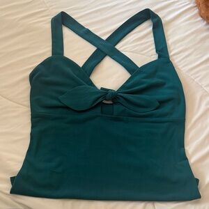 BCBGeneration Teal Crisscross Bow Camisole
